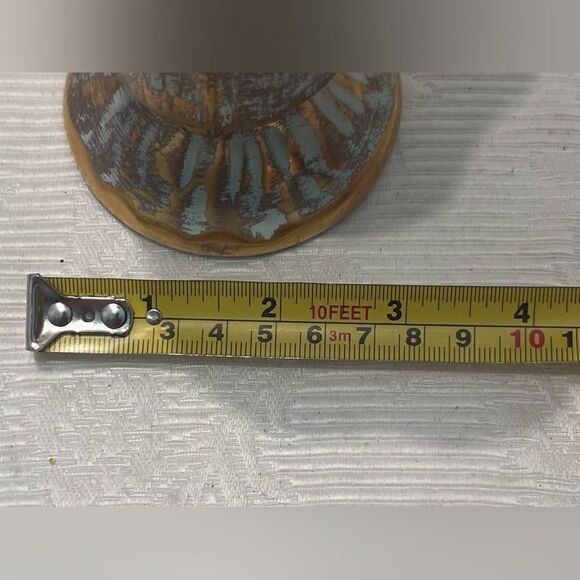 Stangl Vases (2) Turquoise Antique Gold Hand Painted Vintage - Picture 8 of 11